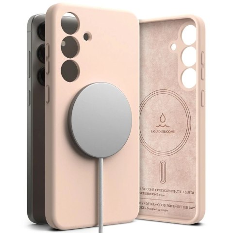 Etui do Samsung Galaxy S25 Plus Pink Sand Ringke Silicone Magnetic MagSafe