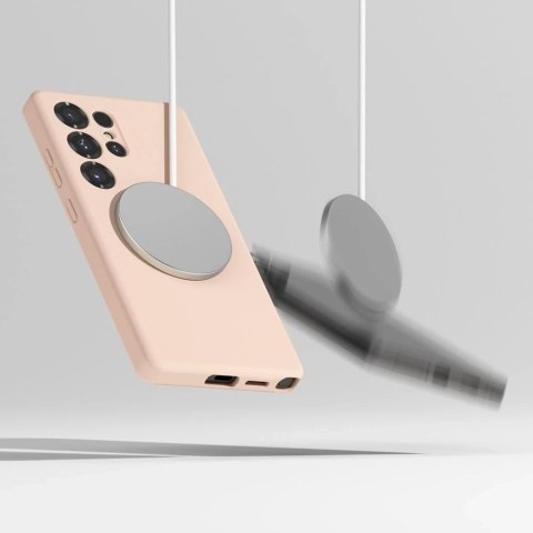 Etui do Samsung Galaxy S25 Ultra Pink Sand Ringke Silicone Magnetic MagSafe