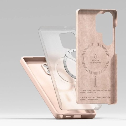 Etui do Samsung Galaxy S25 Ultra Pink Sand Ringke Silicone Magnetic MagSafe