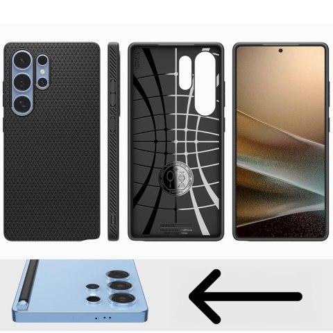 Etui do Samsung Galaxy S25 Ultra obudowa ochronna Spigen Liquid Air Matte Black