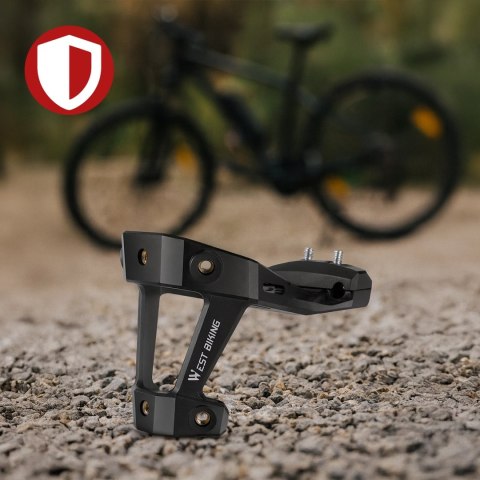 Adapter Rowerowy pod Siodełko - Uchwyt na 2 Koszyki na Bidon, Bike Seat Mount, Montaż do Sztycy, Aluminiowy, Czarny