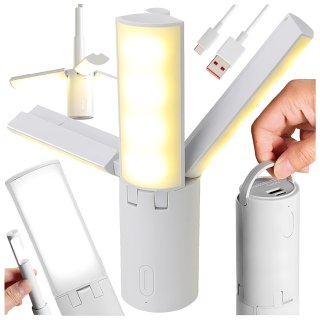 Lampa Zewnętrzna LED z Haczykiem 4000mAh 12h, Przenośna, Energooszczędna, Ogrodowa, Kempingowa i Domowa Alogy OutdoorLamp™ - Bia