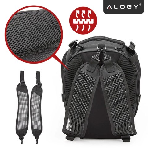 Plecak torba motocyklowa wodoodporna 40L - 5w1 - kufer, podsiodłowa, bagażnikowa, na kask, z pokrowcem, Nylon, torba miejska na 