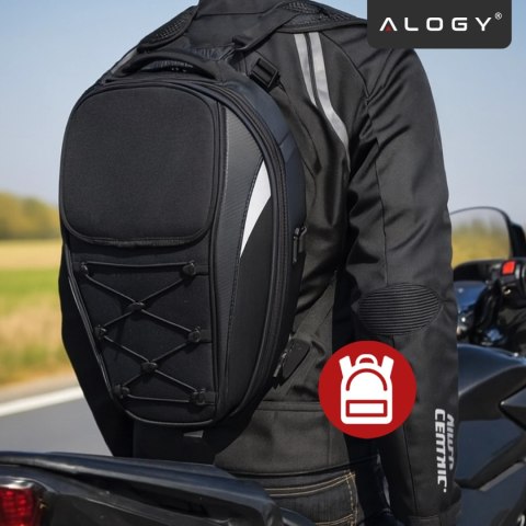 Plecak torba motocyklowa wodoodporna 40L - 5w1 - kufer, podsiodłowa, bagażnikowa, na kask, z pokrowcem, Nylon, torba miejska na 