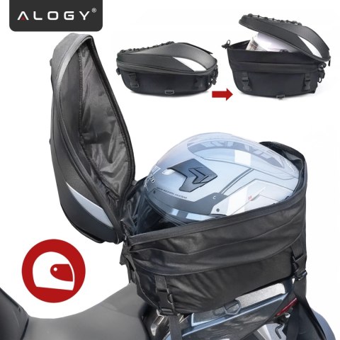 Plecak torba motocyklowa wodoodporna 40L - 5w1 - kufer, podsiodłowa, bagażnikowa, na kask, z pokrowcem, Nylon, torba miejska na 