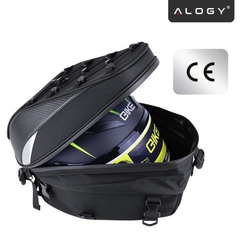 Plecak torba motocyklowa wodoodporna 40L - 5w1 - kufer, podsiodłowa, bagażnikowa, na kask, z pokrowcem, Nylon, torba miejska na 