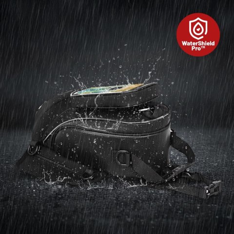 Sakwa Motocyklowa z Odczepianym Etui na Telefon, Wodoodporna Torba na Motor z Przegrodami i Mocowaniem na Zbiornik, Pojemna i Tr