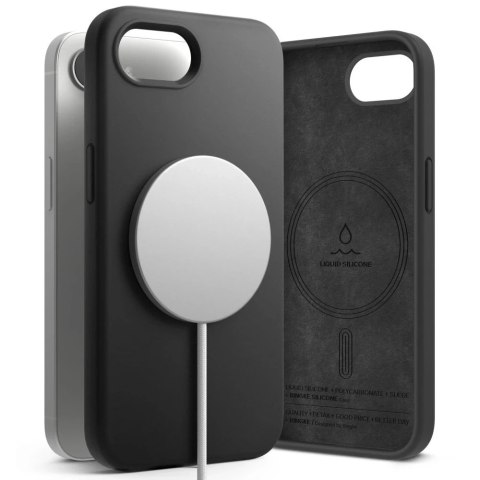 Etui Ringke Silicone Magnetic MagSafe do iPhone 16e Black