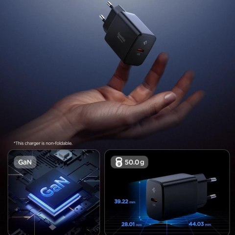 Ładowarka Sieciowa Spigen Essential EE201EU 20W USB-C GaN Quantum Boost Black