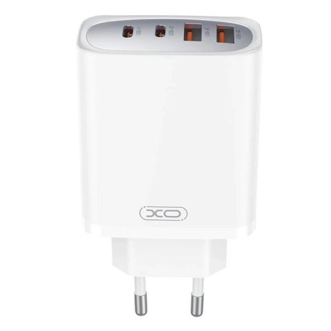 Ładowarka sieciowa XO CE22, 45W, GaN, 2x USB-C, 2x USB-A, PD, QC, PPS