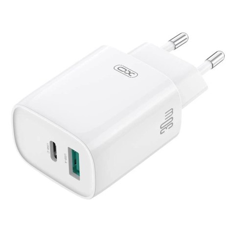 Ładowarka sieciowa XO CE30, 30W, USB-C, USB-A, PD, QC, PPS