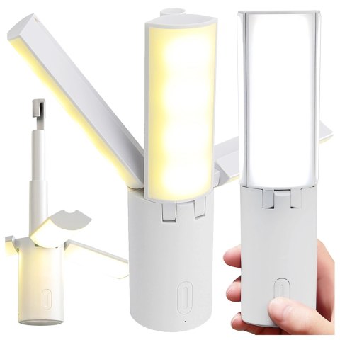 Lampa Zewnętrzna LED z Haczykiem 4000mAh 12h, Przenośna, Energooszczędna, Ogrodowa, Kempingowa i Domowa Alogy OutdoorLamp™ - Bia