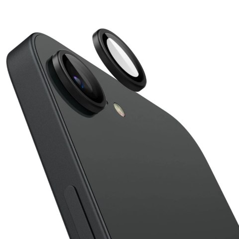 Osłona aparatu do iPhone 16e Spigen Optik Pro Glas.TR „EZ Fit" Camera Protector 2-Pack Black