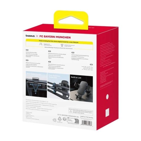 Uchwyt Samochodowy Baseus Metal Age 3 Czarny Edycja Bayern