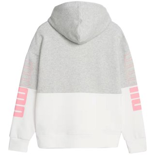 Bluza damska Puma Power Colorblock Hoodie FL szaro-biała 676023 04