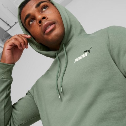 Bluza męska Puma ESS+ 2 Col Small Logo Hoodie FL zielona 674471 44 Bluza męska Puma ESS+ 2 Col Small Logo Hoodie FL zielona 674471 44