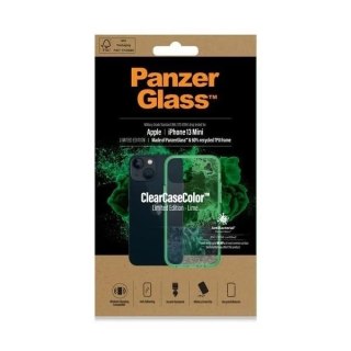 Etui do iPhone 13 mini PanzerGlass ClearCase Antibacterial Military Grade Lime