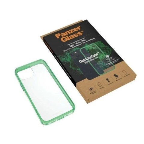 Etui do iPhone 13 mini PanzerGlass ClearCase Antibacterial Military Grade Lime
