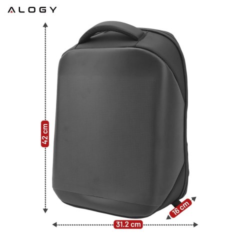 Plecak z oświetleniem LED RGB Alogy PixelBag™ Piksele bluetooth led telefon komórkowy sterowana aplikacją pixel Czarny