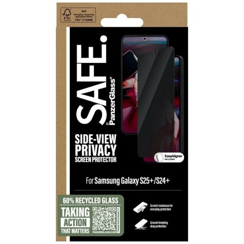 Szkło hartowane 5D do Samsung Galaxy S25+ SAFE by PanzerGlass Privacy