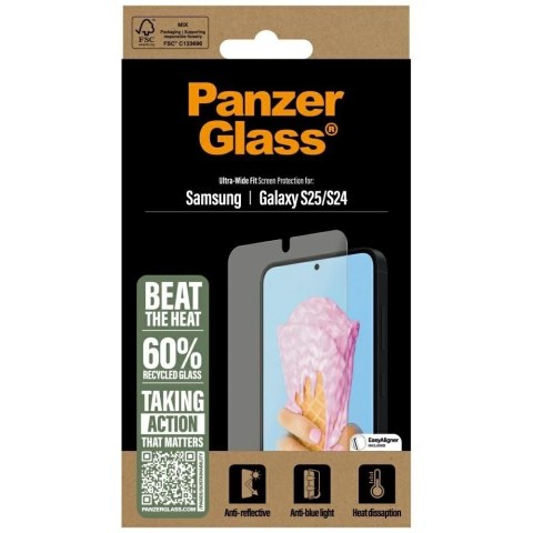 Szkło hartowane do Samsung Galaxy S25 PanzerGlass All-in-One Ultra-Wide Fit