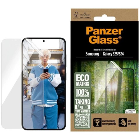 Szkło hartowane do Samsung Galaxy S25 PanzerGlass Ultra-Wide Fit Eco Matrix