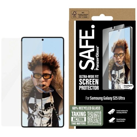 Szkło hartowane do Samsung Galaxy S25 Ultra SAFE. by PanzerGlass Ultra-Wide Fit