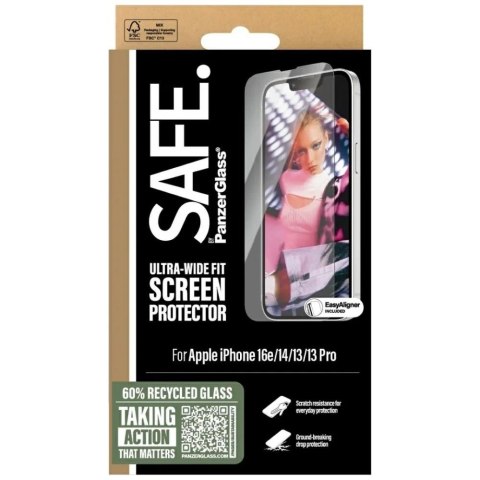 Szkło hartowane do iPhone 16e Safe by PanzerGlass Ultra-Wide Fit z aplikatorem EasyAligner
