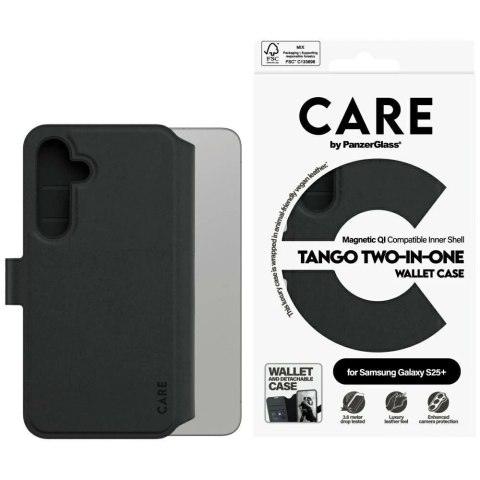 Etui CARE do Samsung Galaxy S25+ by PanzerGlass Feature Tango Wallet 2w1 Czarny