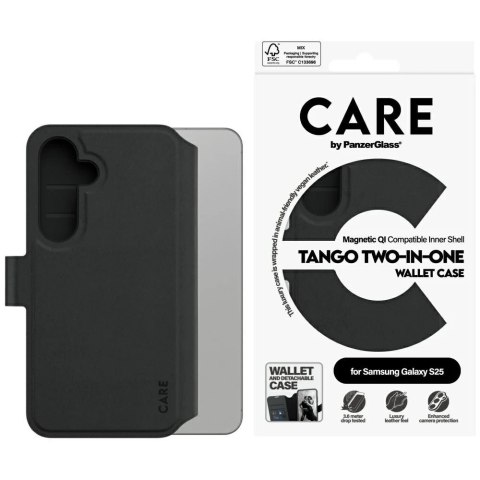Etui CARE do Samsung Galaxy S25 by PanzerGlass Feature Tango Wallet 2w1 Czarny
