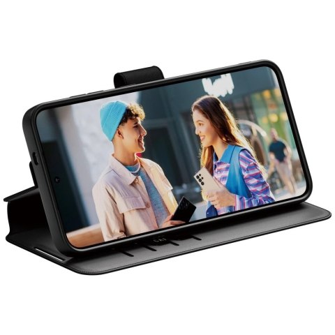 Etui Portfelowe do Samsung S25+ Czarne CARE by PanzerGlass Wallet Kickstand