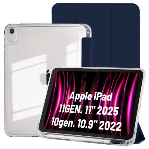 Etui do Apple iPad 11gen. 11" 2025 / 10gen. 10.9" 2022 Ochronne Hybrydowe z Miejscem na Rysik, Składana Okładka, Funkcja Podstaw