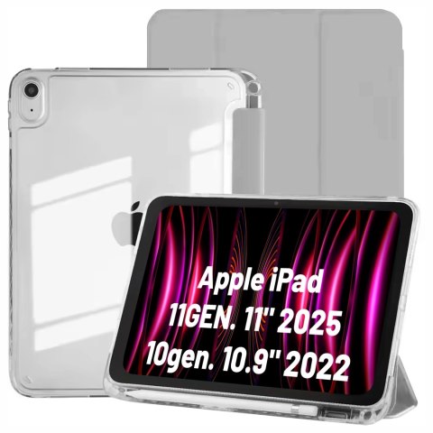 Etui do Apple iPad 11gen. 11" 2025 / 10gen. 10.9" 2022 Ochronne Hybrydowe z Miejscem na Rysik, Składana Okładka, Funkcja Podstaw