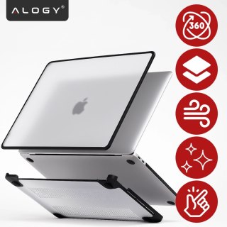 Etui ochronne do Apple Macbook Air 13 13.3" - 2018-2020 (M1 A2337/A2179/A1932) Alogy MatteGuard™ obudowa Matowa Przezroczysta Bi