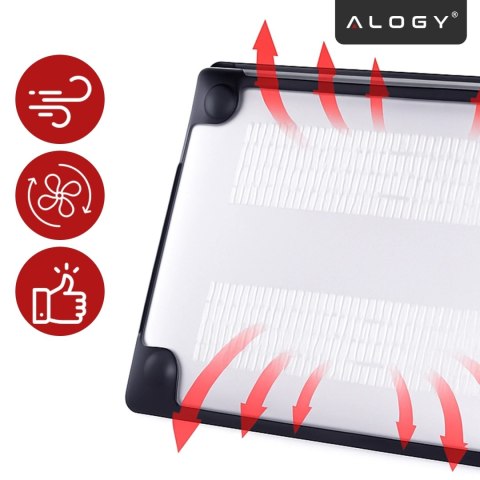 Etui ochronne do Apple Macbook Air 13 13.3" - 2018-2020 (M1 A2337/A2179/A1932) Alogy MatteGuard™ obudowa Matowa Przezroczysta Bi