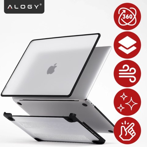 Etui ochronne do Apple Macbook Air 13 13.6" M2 2022 / M3 2024 / M4 2025 (A2681, A3113, A3240) Alogy MatteGuard™ obudowa Matowa P