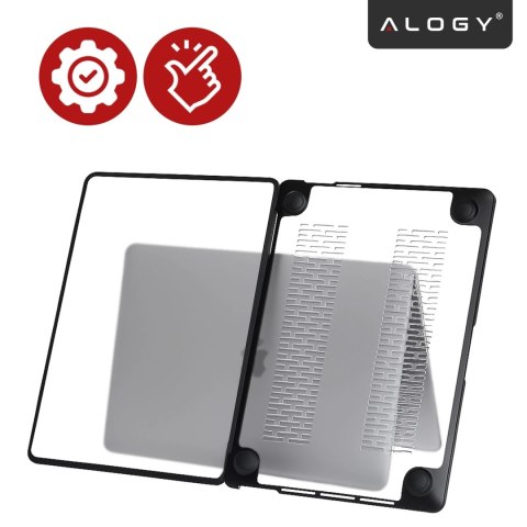 Etui ochronne do Apple Macbook Air 13 13.6" M2 2022 / M3 2024 / M4 2025 (A2681, A3113, A3240) Alogy MatteGuard™ obudowa Matowa P