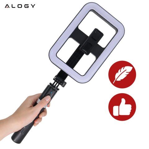 Kijek Selfie Stick Alogy GlowStick™ Pro Tripod Selfie z pilotem i lampą LED do zdjęć makijażu nagrywania filmików długi 132cm Cz