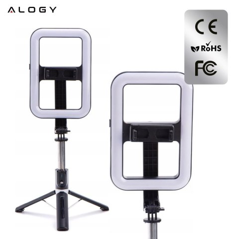 Kijek Selfie Stick Alogy GlowStick™ Pro Tripod Selfie z pilotem i lampą LED do zdjęć makijażu nagrywania filmików długi 132cm Cz
