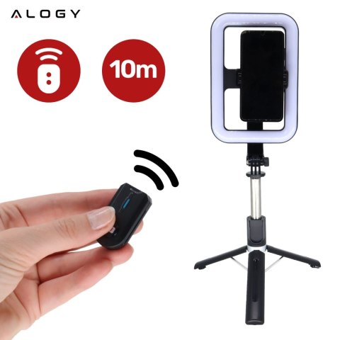 Kijek Selfie Stick Alogy GlowStick™ Pro Tripod Selfie z pilotem i lampą LED do zdjęć makijażu nagrywania filmików długi 132cm Cz