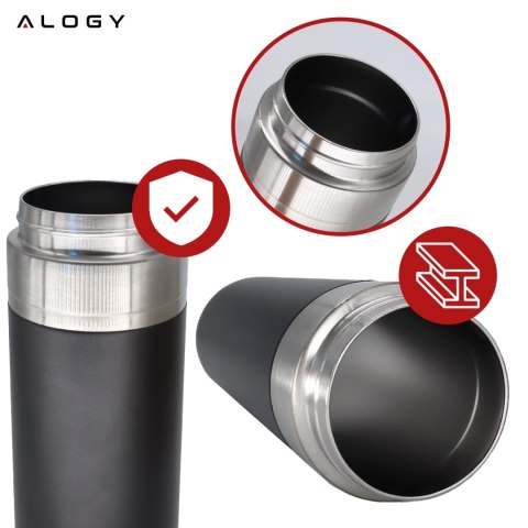 Kubek termiczny Termos Alogy ThermoGo™ 800ml Stalowy Szczelny Pakowny Podróżny do Kawy i Herbaty Sportowy Długo Trzymający Ciepł