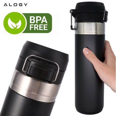 Kubek termiczny Termos Alogy ThermoGo™ 800ml Stalowy Szczelny Pakowny Podróżny do Kawy i Herbaty Sportowy Długo Trzymający Ciepł
