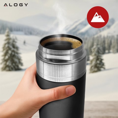 Kubek termiczny Termos Alogy ThermoGo™ 800ml Stalowy Szczelny Pakowny Podróżny do Kawy i Herbaty Sportowy Długo Trzymający Ciepł