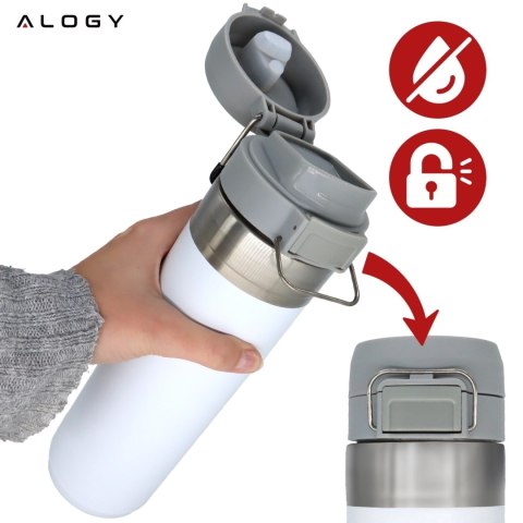 Kubek termiczny Termos Alogy ThermoGo™ 800ml Stalowy Szczelny Pakowny Podróżny do Kawy i Herbaty Sportowy Długo Trzymający Ciepł