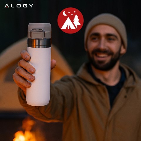 Kubek termiczny Termos Alogy ThermoGo™ 800ml Stalowy Szczelny Pakowny Podróżny do Kawy i Herbaty Sportowy Długo Trzymający Ciepł