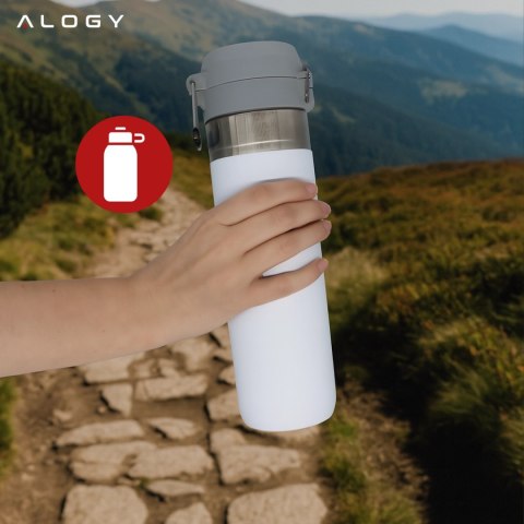 Kubek termiczny Termos Alogy ThermoGo™ 800ml Stalowy Szczelny Pakowny Podróżny do Kawy i Herbaty Sportowy Długo Trzymający Ciepł