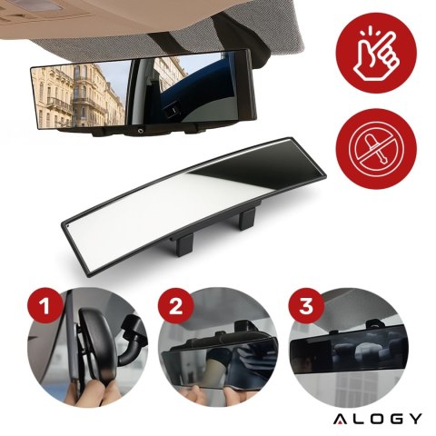 Lusterko samochodowe Panoramiczne Alogy WideView™ 300mm Nakładka na Lusterko wsteczne Panorama 30cm