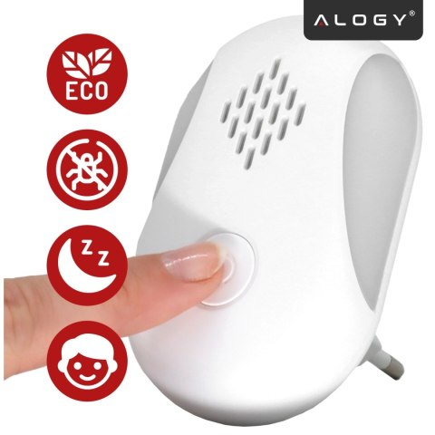 Odstraszacz Szkodników do 250 m² Ultradźwiękowy do Gniazdka, Przeciwko Owadom, Komarom, Muchom, Myszom, Karaluchom, Bez Chemii, 