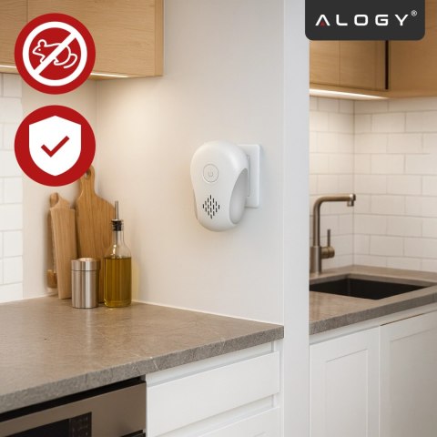 Odstraszacz Szkodników do 250 m² Ultradźwiękowy do Gniazdka, Przeciwko Owadom, Komarom, Muchom, Myszom, Karaluchom, Bez Chemii, 