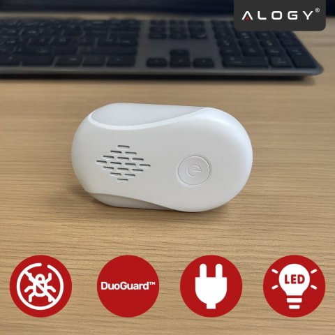 Odstraszacz Szkodników do 250 m² Ultradźwiękowy do Gniazdka, Przeciwko Owadom, Komarom, Muchom, Myszom, Karaluchom, Bez Chemii, 